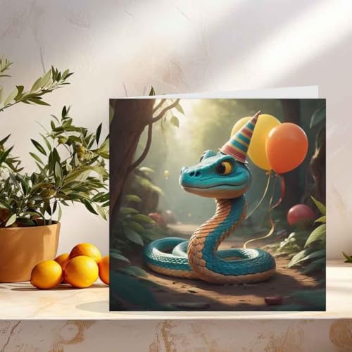 Snake Birthday Card 145 x 145mm