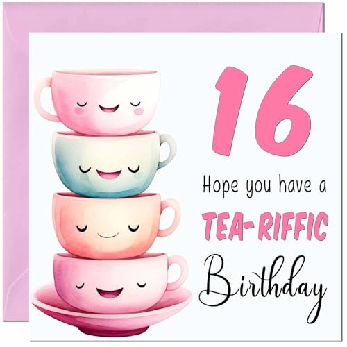 Birthday Card for Women Tea-Riffic Cute