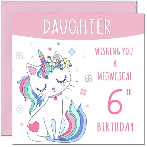 Daughter Birthday Card - Meowgical Funny Cat
