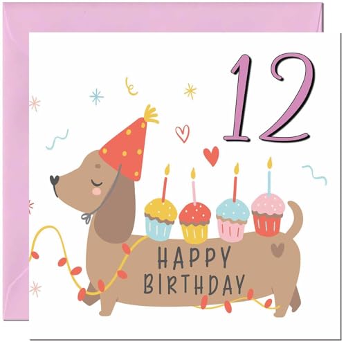 Birthday Card for Kids - Cute Sausage Dog Dachshund