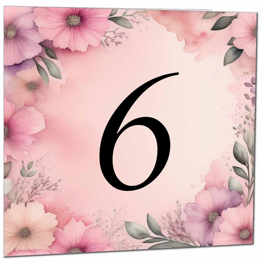 Birthday Card for Women Men - Pink Floral Birthday Cards for 39 year old woman thirty Nine, thirty ninth Ladies Mum Aunt Sister Niece Daughter
