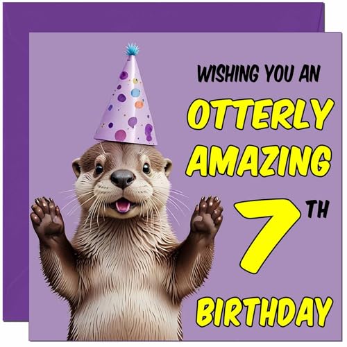 Otter Birthday Card - Otterly Amazing - Funny Otter Birthday Card