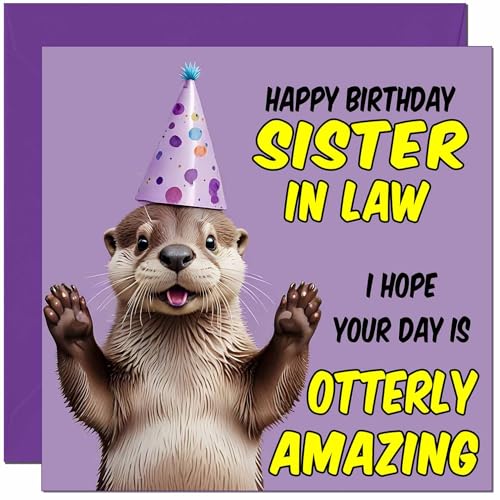 Otter Birthday Card - Otterly Amazing - Funny Otter Birthday Card