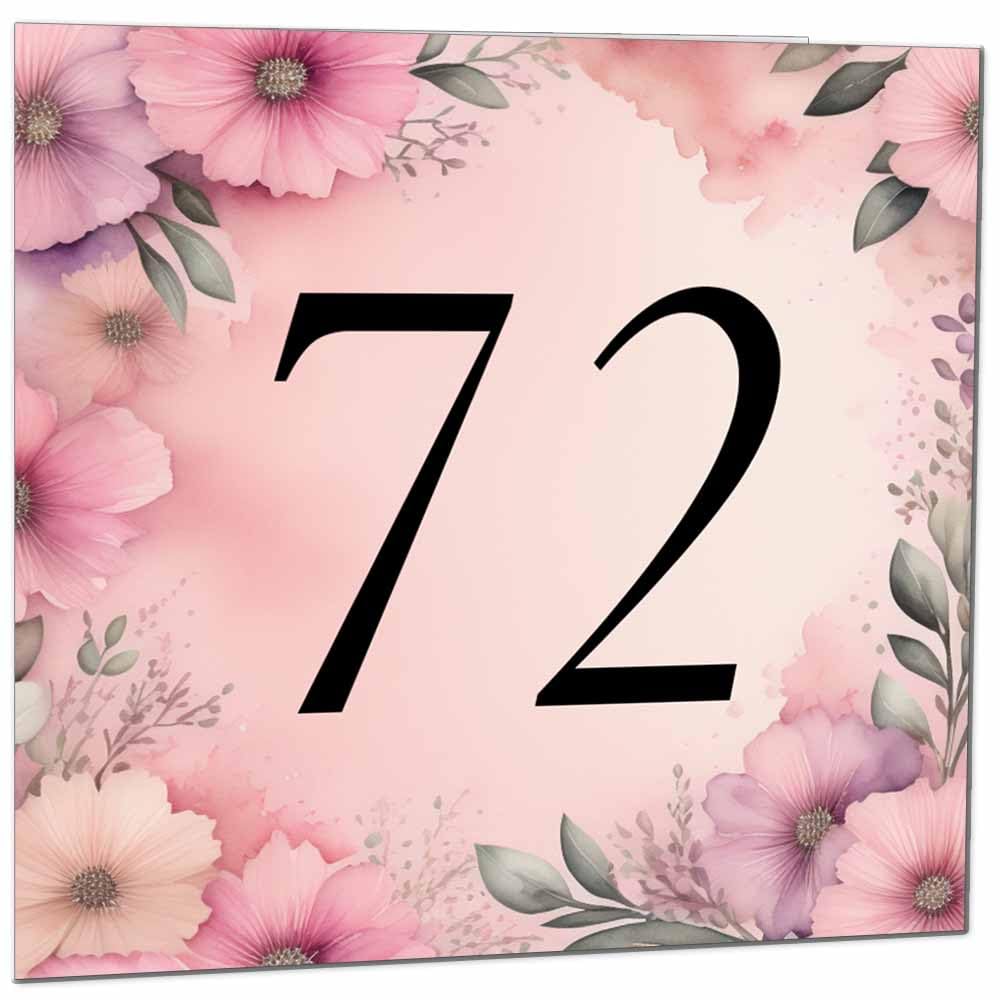 Birthday Card for Women Men - Pink Floral Birthday Cards for 39 year old woman thirty Nine, thirty ninth Ladies Mum Aunt Sister Niece Daughter