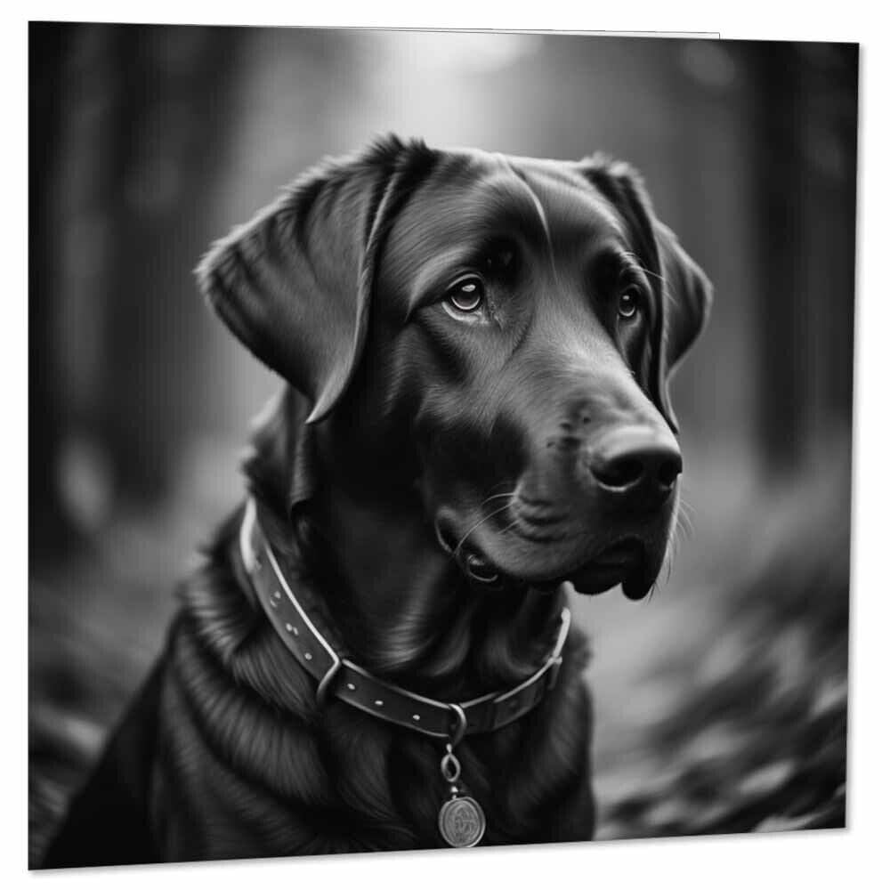 Labrador Greeting Card Black Lab Labrador Birthday Card 145 x 145mm