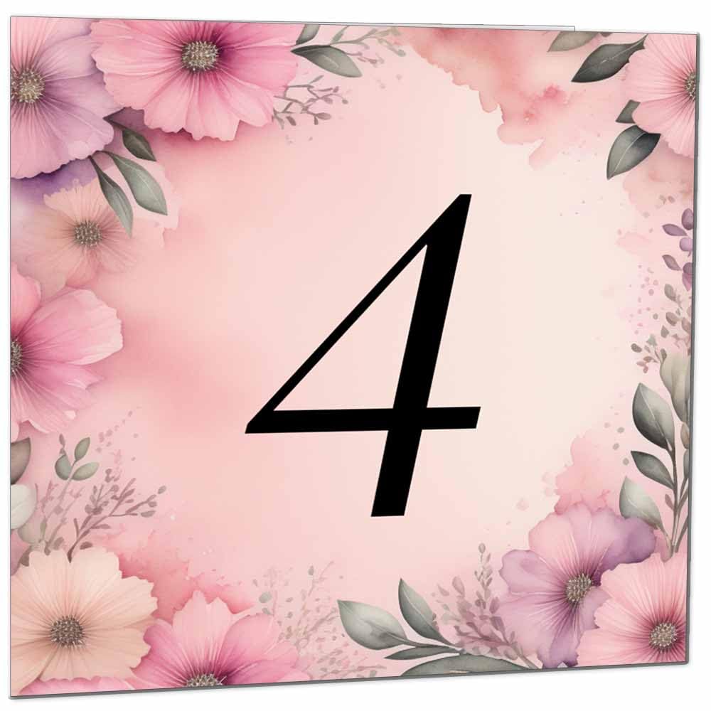 Birthday Card for Women Men - Pink Floral Birthday Cards for 39 year old woman thirty Nine, thirty ninth Ladies Mum Aunt Sister Niece Daughter