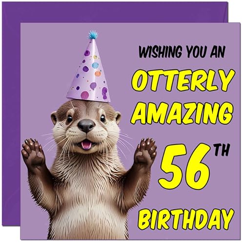 Otter Birthday Card - Otterly Amazing - Funny Otter Birthday Card