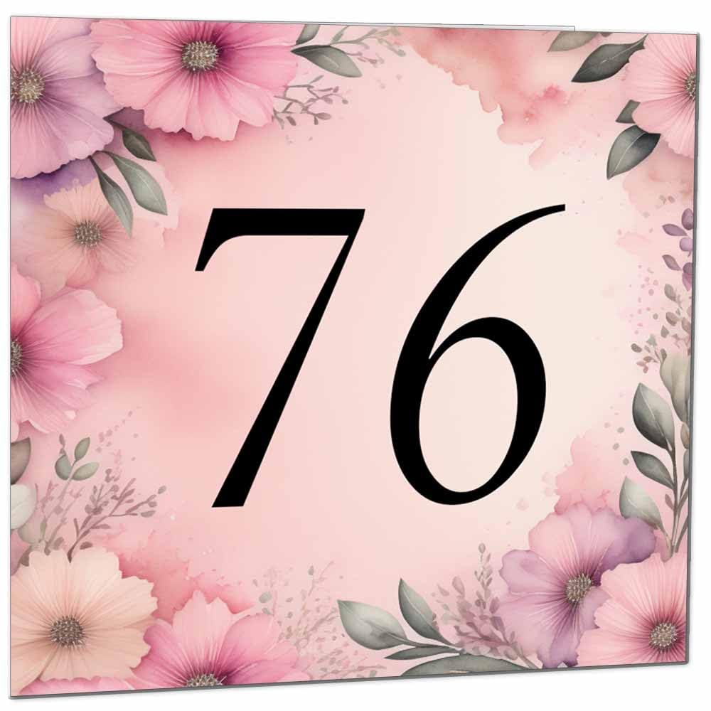 Birthday Card for Women Men - Pink Floral Birthday Cards for 39 year old woman thirty Nine, thirty ninth Ladies Mum Aunt Sister Niece Daughter