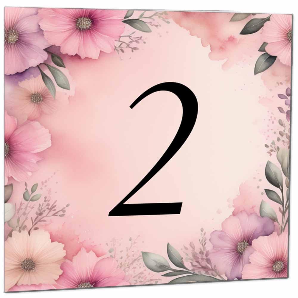 Birthday Card for Women Men - Pink Floral Birthday Cards for 39 year old woman thirty Nine, thirty ninth Ladies Mum Aunt Sister Niece Daughter