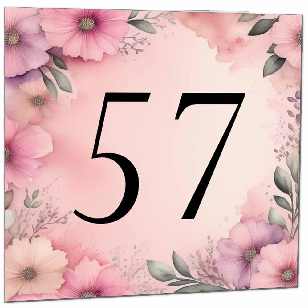 Birthday Card for Women Men - Pink Floral Birthday Cards for 39 year old woman thirty Nine, thirty ninth Ladies Mum Aunt Sister Niece Daughter