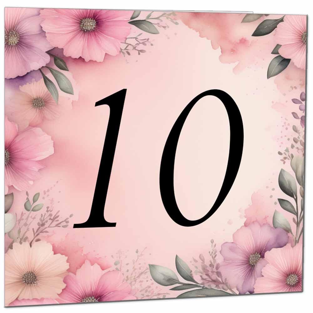 Birthday Card for Women Men - Pink Floral Birthday Cards for 39 year old woman thirty Nine, thirty ninth Ladies Mum Aunt Sister Niece Daughter