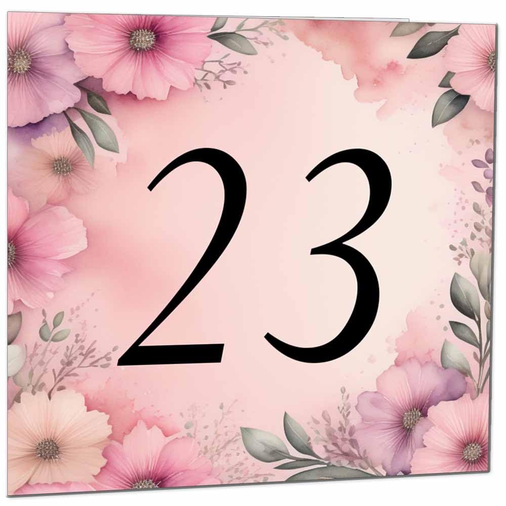 Birthday Card for Women Men - Pink Floral Birthday Cards for 39 year old woman thirty Nine, thirty ninth Ladies Mum Aunt Sister Niece Daughter