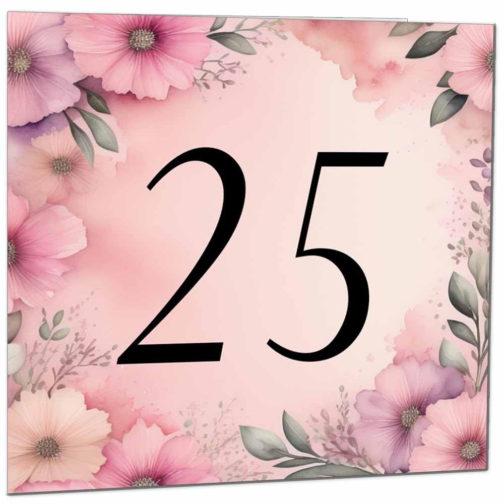 Birthday Card for Women Men - Pink Floral Birthday Cards for 39 year old woman thirty Nine, thirty ninth Ladies Mum Aunt Sister Niece Daughter