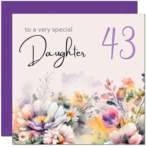 Daughter Birthday Card - Purple Floral Daughter's