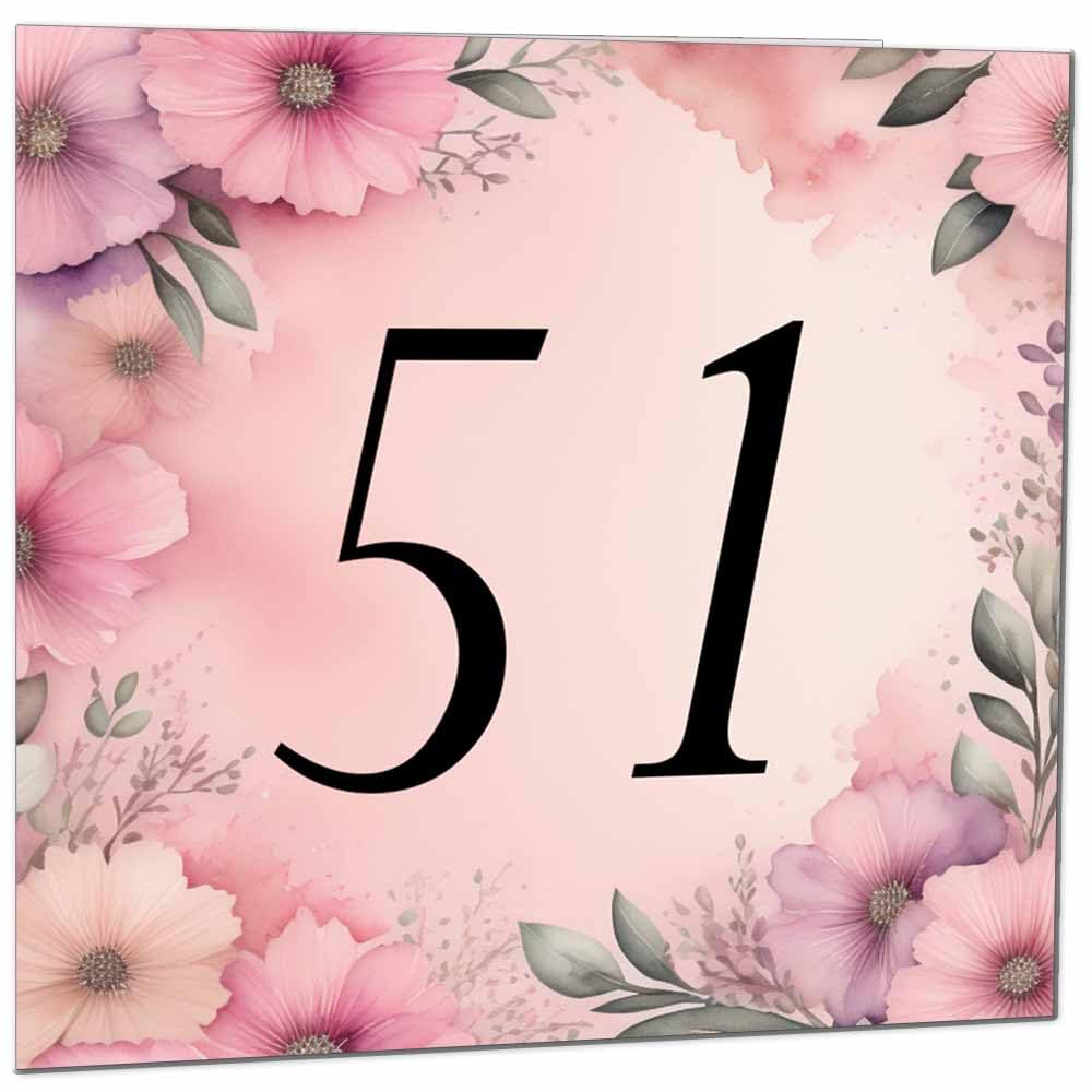 Birthday Card for Women Men - Pink Floral Birthday Cards for 39 year old woman thirty Nine, thirty ninth Ladies Mum Aunt Sister Niece Daughter