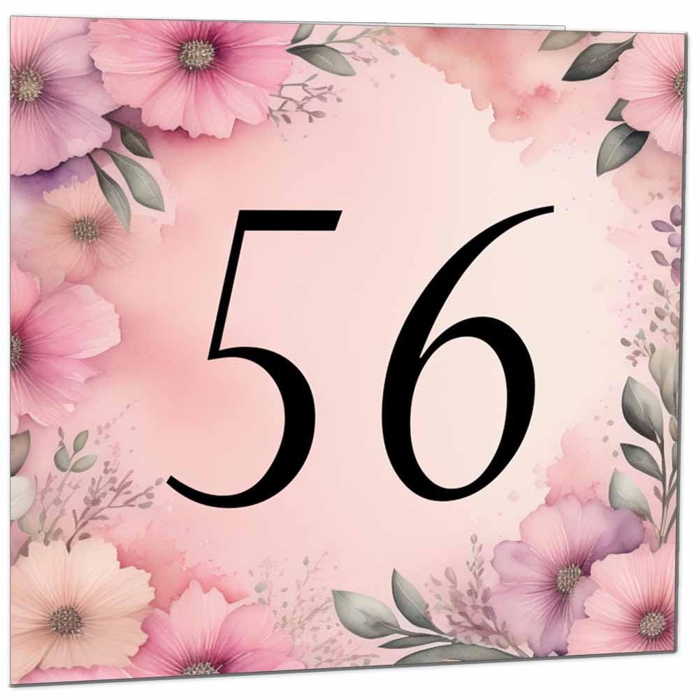 Birthday Card for Women Men - Pink Floral Birthday Cards for 39 year old woman thirty Nine, thirty ninth Ladies Mum Aunt Sister Niece Daughter