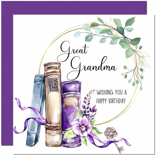 Birthday Card for women Floral Watercolour Book Beautiful