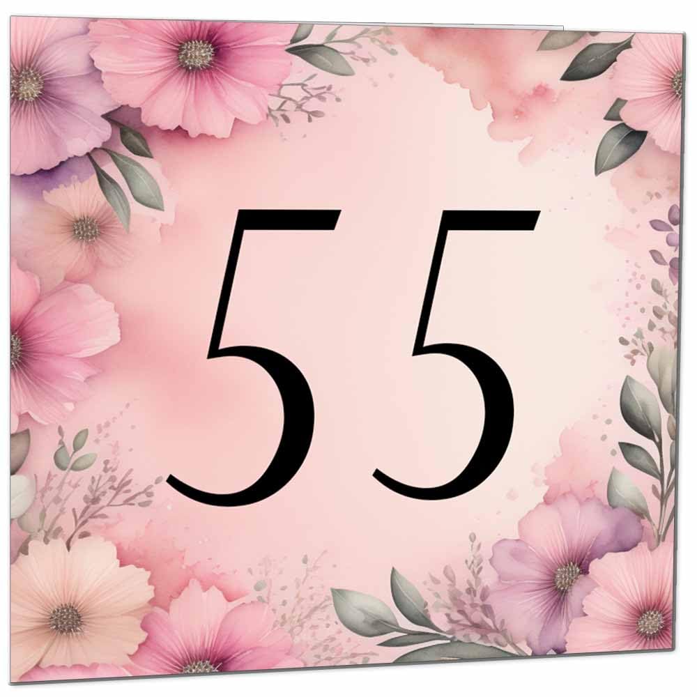 Birthday Card for Women Men - Pink Floral Birthday Cards for 39 year old woman thirty Nine, thirty ninth Ladies Mum Aunt Sister Niece Daughter
