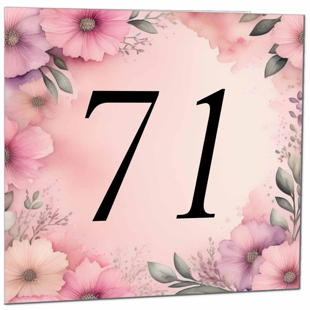 Birthday Card for Women Men - Pink Floral Birthday Cards for 39 year old woman thirty Nine, thirty ninth Ladies Mum Aunt Sister Niece Daughter