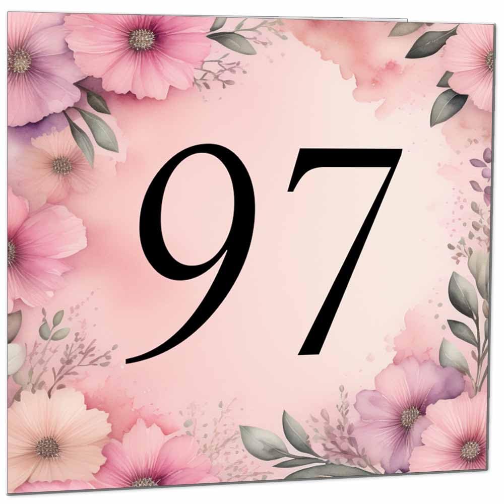 Birthday Card for Women Men - Pink Floral Birthday Cards for 39 year old woman thirty Nine, thirty ninth Ladies Mum Aunt Sister Niece Daughter