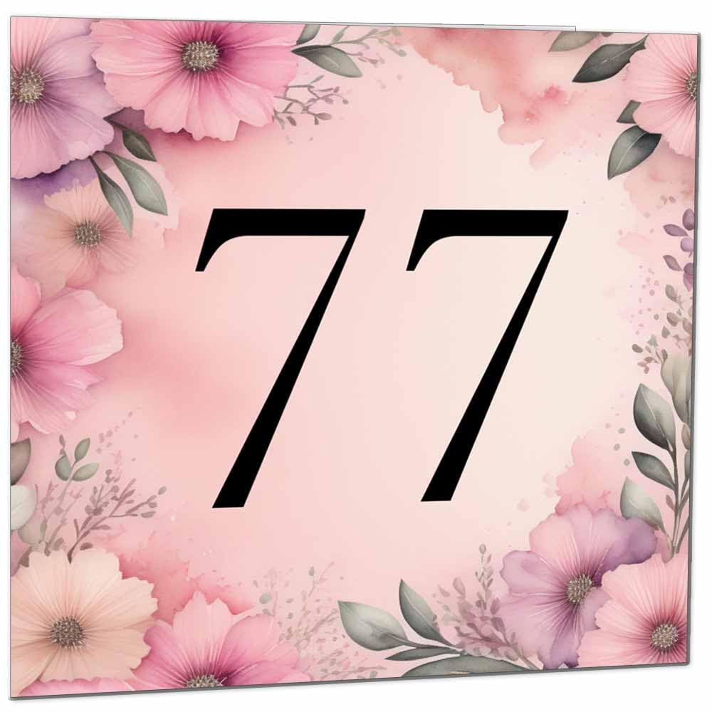 Birthday Card for Women Men - Pink Floral Birthday Cards for 39 year old woman thirty Nine, thirty ninth Ladies Mum Aunt Sister Niece Daughter