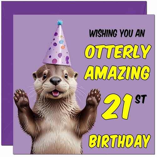 Otter Birthday Card - Otterly Amazing - Funny Otter Birthday Card