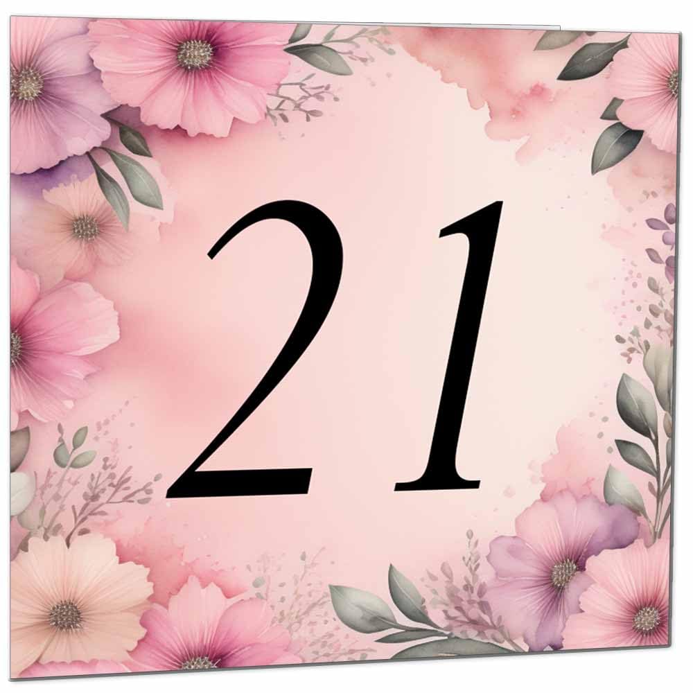 Birthday Card for Women Men - Pink Floral Birthday Cards for 39 year old woman thirty Nine, thirty ninth Ladies Mum Aunt Sister Niece Daughter