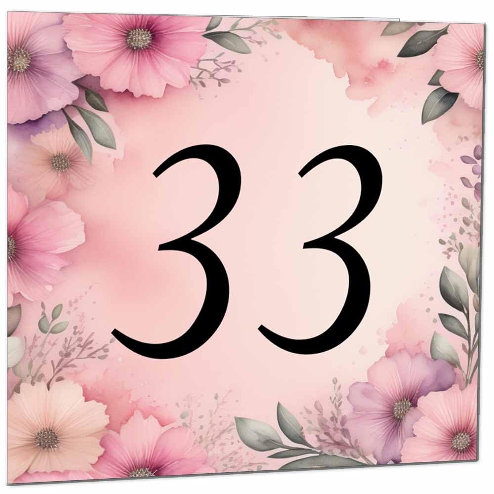 Birthday Card for Women Men - Pink Floral Birthday Cards for 39 year old woman thirty Nine, thirty ninth Ladies Mum Aunt Sister Niece Daughter