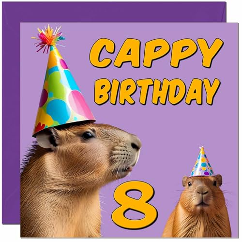 Capybara Birthday Card - Cappy Birthday - 145 x 145mm