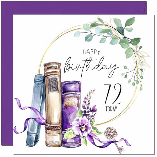 Birthday Card for women Floral Watercolour Book Beautiful