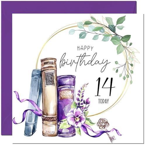 Birthday Card for women Floral Watercolour Book Beautiful
