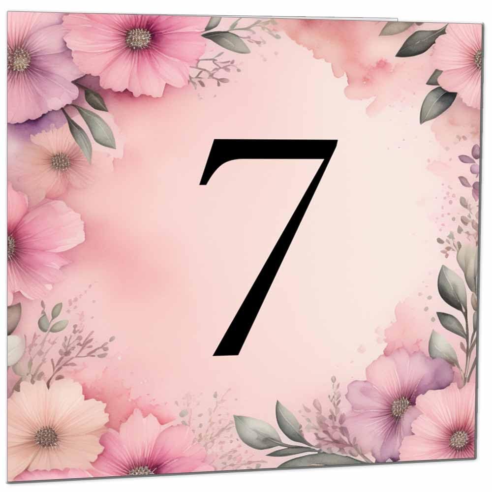 Birthday Card for Women Men - Pink Floral Birthday Cards for 39 year old woman thirty Nine, thirty ninth Ladies Mum Aunt Sister Niece Daughter