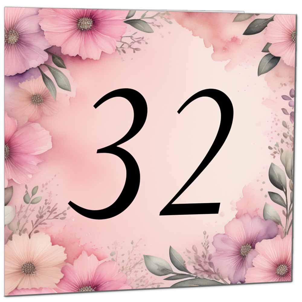 Birthday Card for Women Men - Pink Floral Birthday Cards for 39 year old woman thirty Nine, thirty ninth Ladies Mum Aunt Sister Niece Daughter