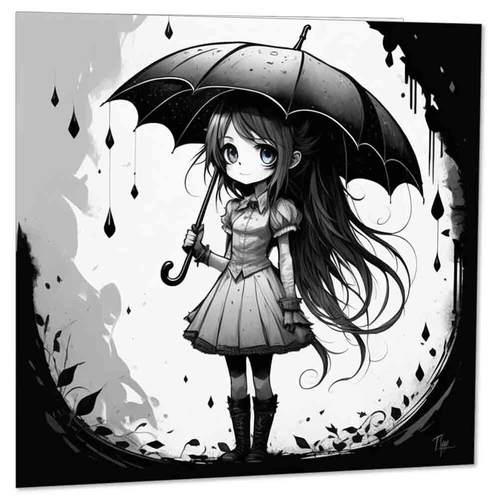 Gothic Girl Greeting Card Birthday Card 145 x 145mm