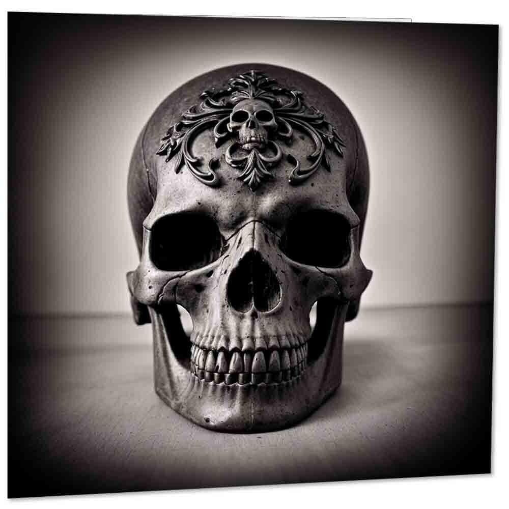 Skull Greeting Card - Gothic Skull Card 145mm x 145mm