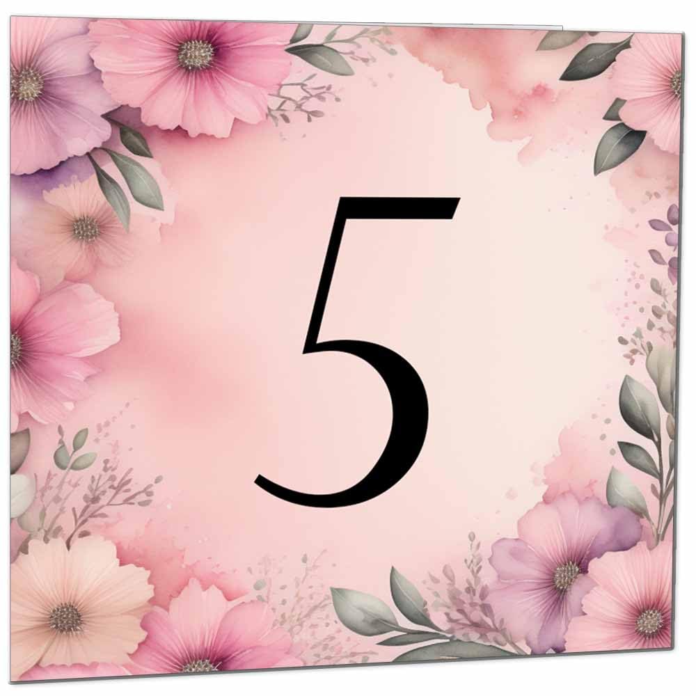 Birthday Card for Women Men - Pink Floral Birthday Cards for 39 year old woman thirty Nine, thirty ninth Ladies Mum Aunt Sister Niece Daughter
