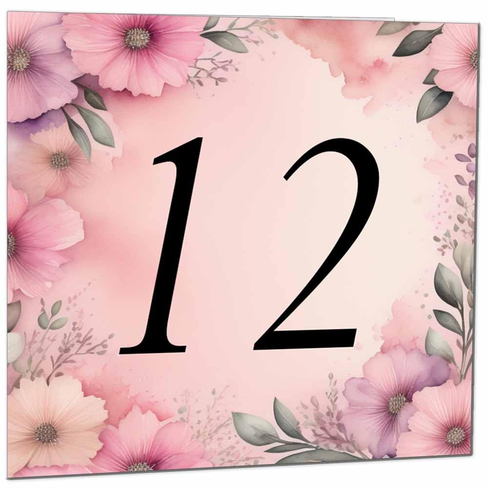 Birthday Card for Women Men - Pink Floral Birthday Cards for 39 year old woman thirty Nine, thirty ninth Ladies Mum Aunt Sister Niece Daughter