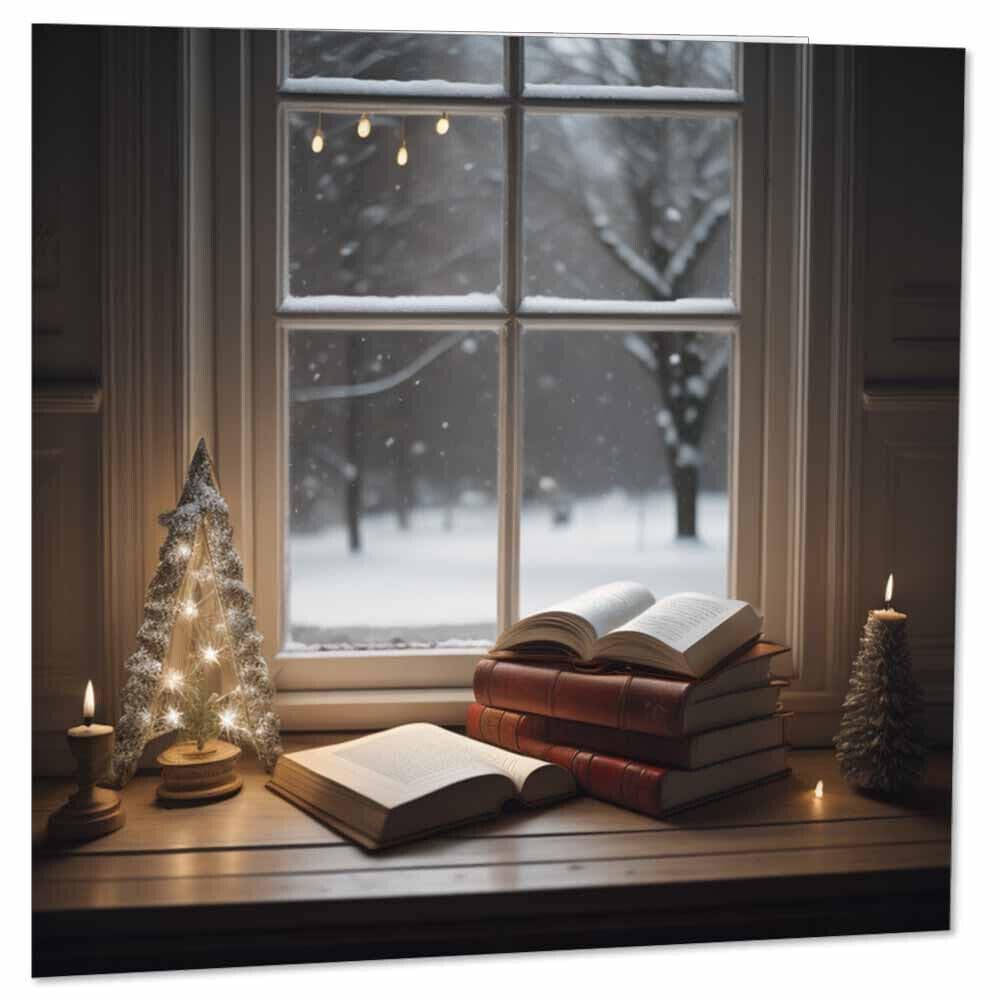 Christmas Card - Snow Window Books - Festive Xmas Cards 145 x 145mm