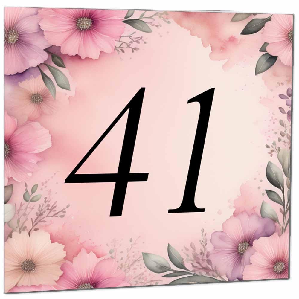 Birthday Card for Women Men - Pink Floral Birthday Cards for 39 year old woman thirty Nine, thirty ninth Ladies Mum Aunt Sister Niece Daughter