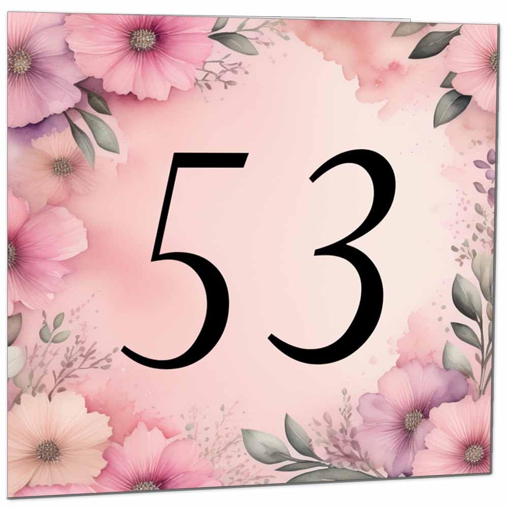 Birthday Card for Women Men - Pink Floral Birthday Cards for 39 year old woman thirty Nine, thirty ninth Ladies Mum Aunt Sister Niece Daughter