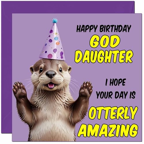 Otter Birthday Card - Otterly Amazing - Funny Otter Birthday Card