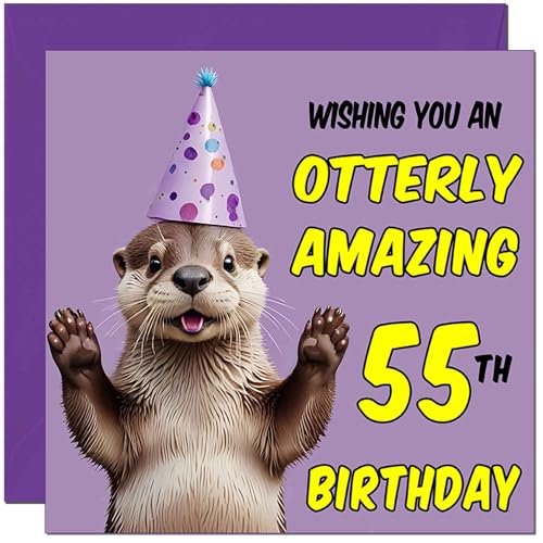 Otter Birthday Card - Otterly Amazing - Funny Otter Birthday Card