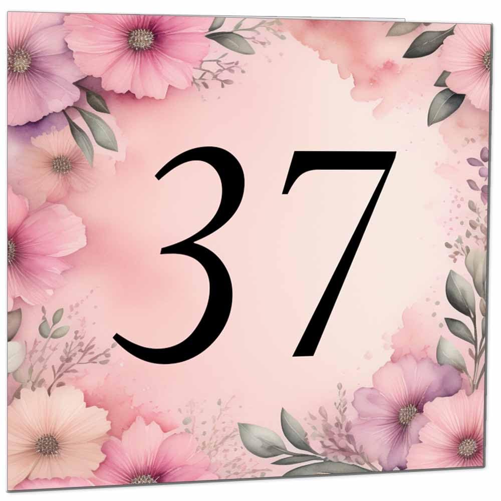 Birthday Card for Women Men - Pink Floral Birthday Cards for 39 year old woman thirty Nine, thirty ninth Ladies Mum Aunt Sister Niece Daughter