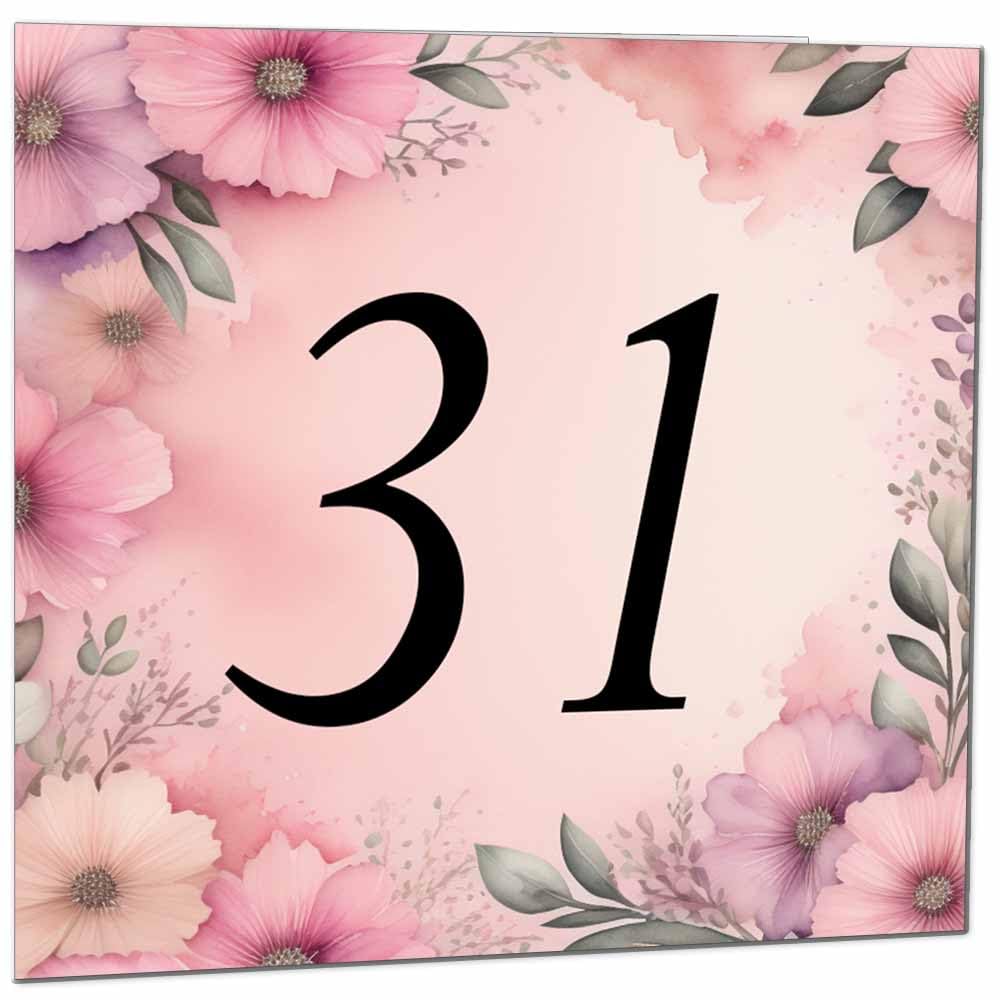 Birthday Card for Women Men - Pink Floral Birthday Cards for 39 year old woman thirty Nine, thirty ninth Ladies Mum Aunt Sister Niece Daughter