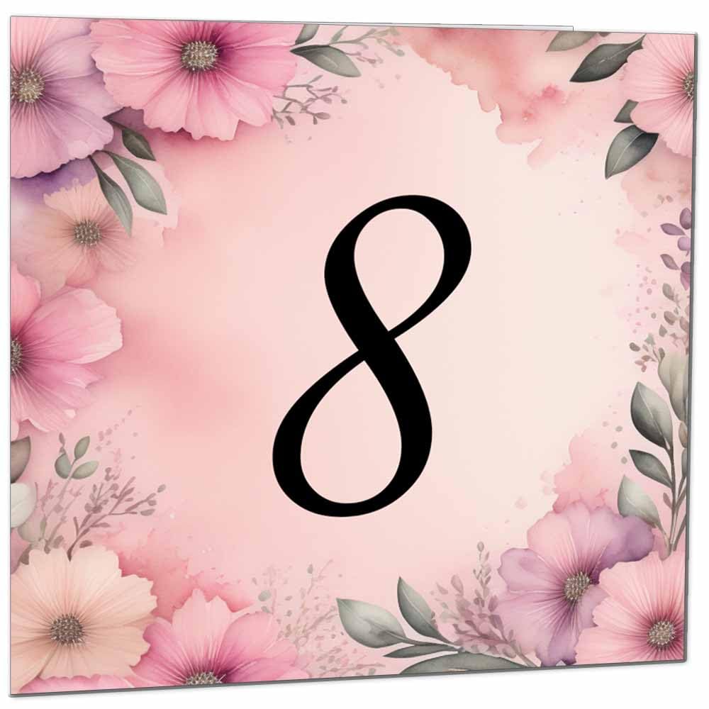 Birthday Card for Women Men - Pink Floral Birthday Cards for 39 year old woman thirty Nine, thirty ninth Ladies Mum Aunt Sister Niece Daughter