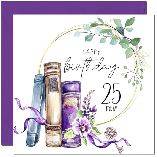 Birthday Card for women Floral Watercolour Book Beautiful