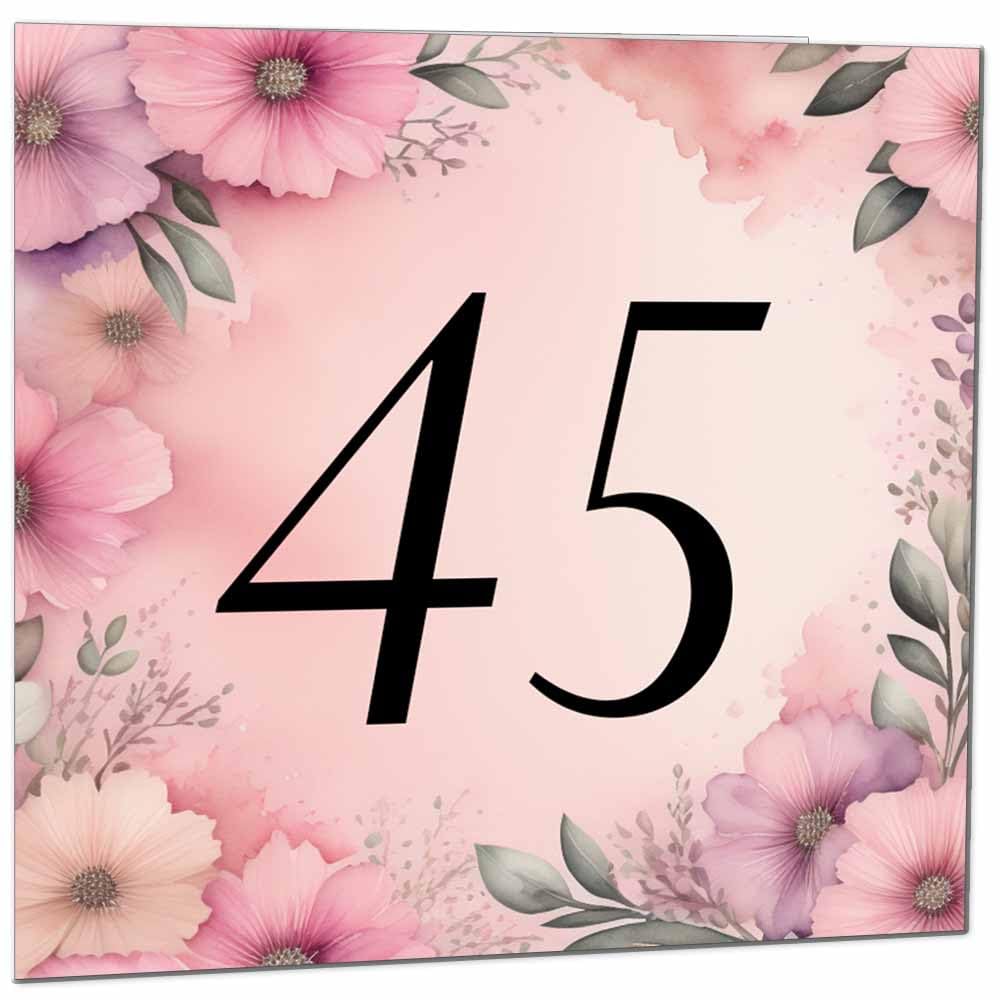 Birthday Card for Women Men - Pink Floral Birthday Cards for 39 year old woman thirty Nine, thirty ninth Ladies Mum Aunt Sister Niece Daughter