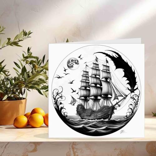 Pirate Ship Greeting Card 145 x 145mm
