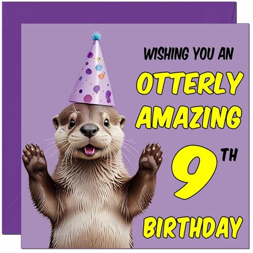 Otter Birthday Card - Otterly Amazing - Funny Otter Birthday Card