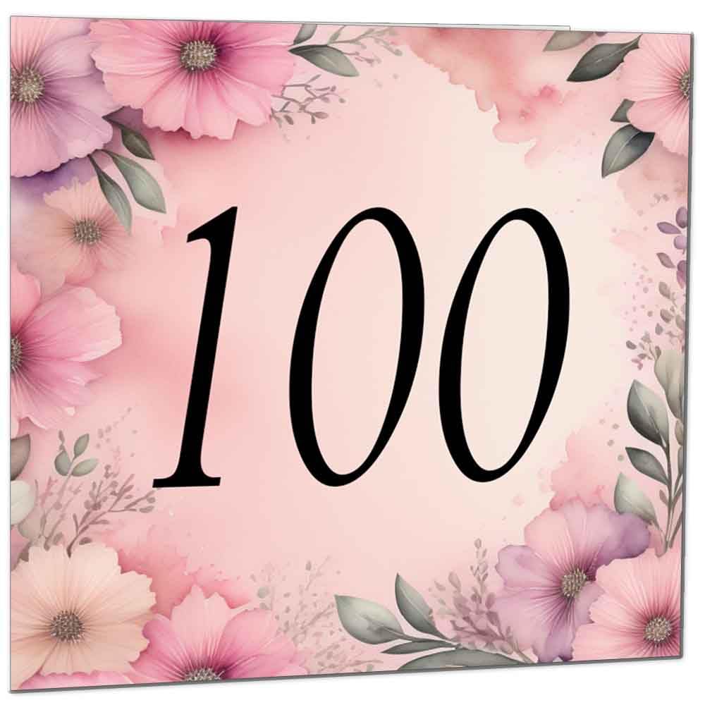 Birthday Card for Women Men - Pink Floral Birthday Cards for 39 year old woman thirty Nine, thirty ninth Ladies Mum Aunt Sister Niece Daughter